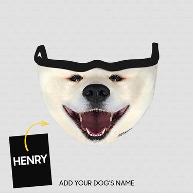 Personalized Dog Gift Idea - Samoyed With Opened Mouth For Dog Lovers - Cloth Mask